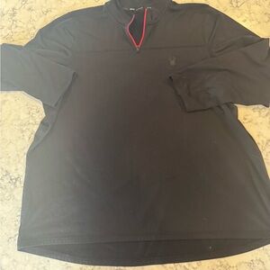 EUC Spyder Men's Black Quarter-Zip Pullover Size 3XL